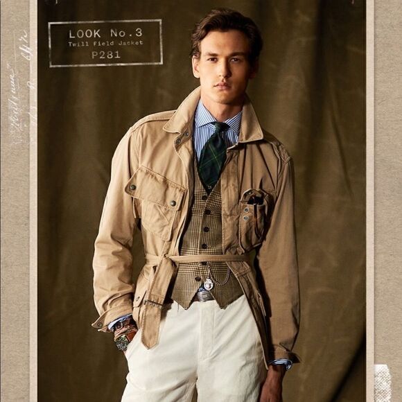 Polo Ralph Lauren Khaki Cotton Twill Field Paratrooper Jump Jacket - Picture 6 of 16